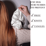 Off White Jumbo Scrunchie – 100% Pure Mulberry Silk, Perfect for All Hair Types - NOCHKA