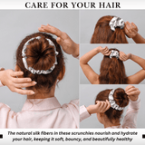 Off White Regular Scrunchie – 100% Pure Mulberry Silk, Perfect for All Hair Types - NOCHKA