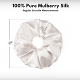 Off White Regular Scrunchie – 100% Pure Mulberry Silk, Perfect for All Hair Types - NOCHKA