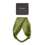 Olive Pure Silk Headband - NOCHKA