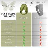 Olive Pure Silk Headband - NOCHKA