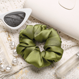 Olive Regular Scrunchie – 100% Pure Mulberry Silk, Perfect for All Hair Types - NOCHKA