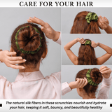 Olive Regular Scrunchie – 100% Pure Mulberry Silk, Perfect for All Hair Types - NOCHKA