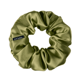 Olive Skinny Scrunchie – 100% Pure Mulberry Silk, Perfect for All Hair Types - NOCHKA