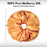 Orange Jumbo Scrunchie – 100% Pure Mulberry Silk, Perfect for All Hair Types - NOCHKA