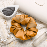 Orange Regular Scrunchie – 100% Pure Mulberry Silk, Perfect for All Hair Types - NOCHKA