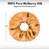 Orange Regular Scrunchie – 100% Pure Mulberry Silk, Perfect for All Hair Types - NOCHKA