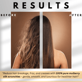 Orange Ultra Skinny Scrunchie – 100% Pure Mulberry Silk, Perfect for All Hair Types - NOCHKA