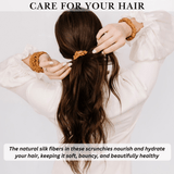 Orange Ultra Skinny Scrunchie – 100% Pure Mulberry Silk, Perfect for All Hair Types - NOCHKA