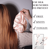 Pale Blush Jumbo Scrunchie – 100% Pure Mulberry Silk, Perfect for All Hair Types - NOCHKA