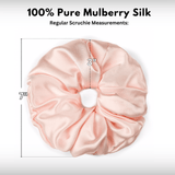 Pale Blush Jumbo Scrunchie – 100% Pure Mulberry Silk, Perfect for All Hair Types - NOCHKA
