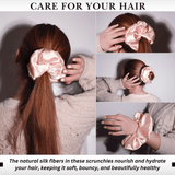 Pale Blush Jumbo Scrunchie – 100% Pure Mulberry Silk, Perfect for All Hair Types - NOCHKA
