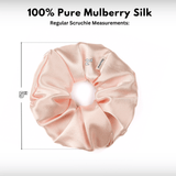 Pale Blush Regular Scrunchie – 100% Pure Mulberry Silk, Perfect for All Hair Types - NOCHKA