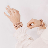 Pale Blush Ultra Skinny Scrunchie – 100% Pure Mulberry Silk, Perfect for All Hair Types - NOCHKA