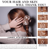 Pale Mauve Jumbo Scrunchie – 100% Pure Mulberry Silk, Perfect for All Hair Types - NOCHKA