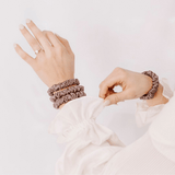 Pale Mauve Ultra Skinny Scrunchie – 100% Pure Mulberry Silk, Perfect for All Hair Types - NOCHKA