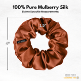 Paprika Skinny Scrunchie – 100% Pure Mulberry Silk, Perfect for All Hair Types - NOCHKA
