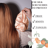 Peach Jumbo Scrunchie – 100% Pure Mulberry Silk, Perfect for All Hair Types - NOCHKA