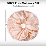 Peach Jumbo Scrunchie – 100% Pure Mulberry Silk, Perfect for All Hair Types - NOCHKA