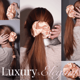 Peach Jumbo Scrunchie – 100% Pure Mulberry Silk, Perfect for All Hair Types - NOCHKA