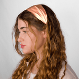 Peach Pure Silk Headband - NOCHKA