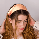 Peach Pure Silk Headband - NOCHKA