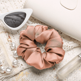 Peach Regular Scrunchie – 100% Pure Mulberry Silk, Perfect for All Hair Types - NOCHKA