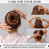 Peach Regular Scrunchie – 100% Pure Mulberry Silk, Perfect for All Hair Types - NOCHKA