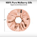 Peach Regular Scrunchie – 100% Pure Mulberry Silk, Perfect for All Hair Types - NOCHKA