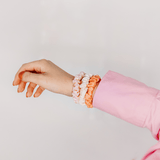 Peach Shades Ultra - Skinny Silk Scrunchies (Set of 5) - NOCHKA