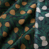 Pine Print 100% Pure Mulberry Silk Fabric 19mm 54" Width Pre - Cut Silk Fabric - NOCHKA