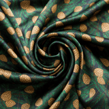 Pine Print 100% Pure Mulberry Silk Fabric 19mm 54" Width Pre - Cut Silk Fabric - NOCHKA