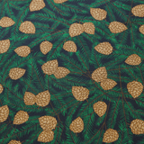 Pine Print 100% Pure Mulberry Silk Fabric 19mm 54" Width Pre - Cut Silk Fabric - NOCHKA