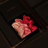 Pink Shades of 3 Regular Mulberry Silk Scrunchies | 100% Silk - NOCHKA