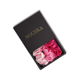 Pink Shades of 3 Skinny Mulberry Silk Scrunchies | 100% Silk - NOCHKA