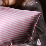 Pink Striped 100% Pure Mulberry Silk Pillowcase - Envelope - NOCHKA