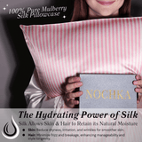 Pink Striped 100% Pure Mulberry Silk Pillowcase - Envelope - NOCHKA