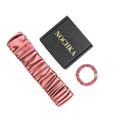 Punch Mulberry Silk Headband with Ultra Thin Scrunchie - NOCHKA