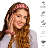 Punch Mulberry Silk Headband with Ultra Thin Scrunchie - NOCHKA