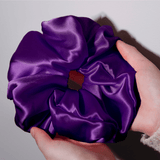 Purple Jumbo Scrunchie – 100% Pure Mulberry Silk, Perfect for All Hair Types - NOCHKA