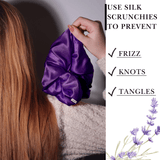 Purple Jumbo Scrunchie – 100% Pure Mulberry Silk, Perfect for All Hair Types - NOCHKA