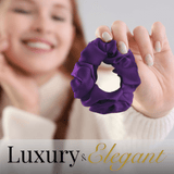 Purple Skinny Scrunchie – 100% Pure Mulberry Silk, Perfect for All Hair Types - NOCHKA