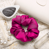 Raspberry Regular Scrunchie – 100% Pure Mulberry Silk, Perfect for All Hair Types - NOCHKA