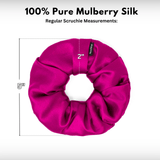 Raspberry Regular Scrunchie – 100% Pure Mulberry Silk, Perfect for All Hair Types - NOCHKA
