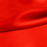 Red 100% Pure Mulberry Silk Fabric 19mm 44" Width Pre - Cut Silk Fabric - NOCHKA