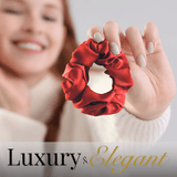 Red Skinny Scrunchie – 100% Pure Mulberry Silk, Perfect for All Hair Types - NOCHKA