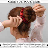 Red Skinny Scrunchie – 100% Pure Mulberry Silk, Perfect for All Hair Types - NOCHKA