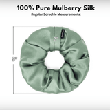 Seagrass Regular Scrunchie – 100% Pure Mulberry Silk, Perfect for All Hair Types - NOCHKA