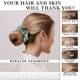 Seagrass Regular Scrunchie – 100% Pure Mulberry Silk, Perfect for All Hair Types - NOCHKA