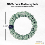 Seagrass Ultra Skinny Scrunchie – 100% Pure Mulberry Silk, Perfect for All Hair Types - NOCHKA